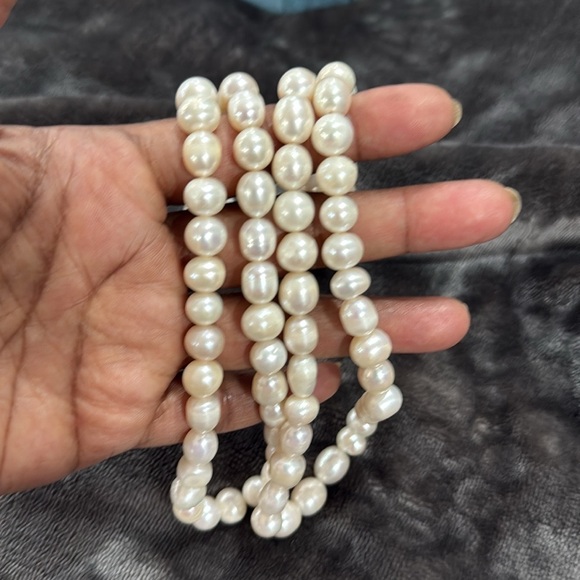 South Sea White Pearls Necklace 6-8mm - Picture 13 of 14